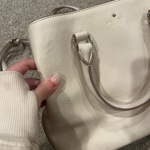 kate spade Evangelie Larchmont Avenue satchel in soft limestone - Picture 6 of 15